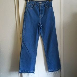 Levi's upcycled high waisted straight jeans